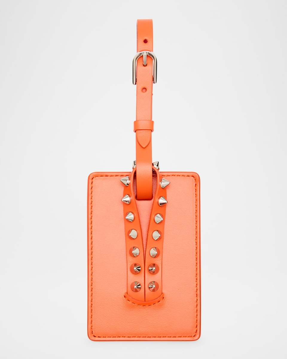 Cabata Leather Luggage Tag with Spikes